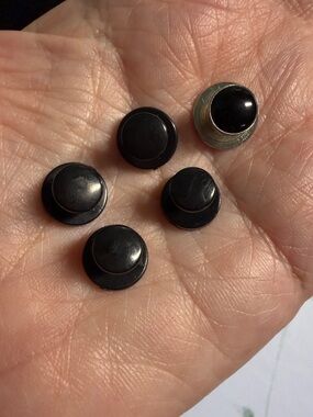 MENS TUXEDO 5 PC BLACK STUD SET FOR A TUXEDO SHIRT